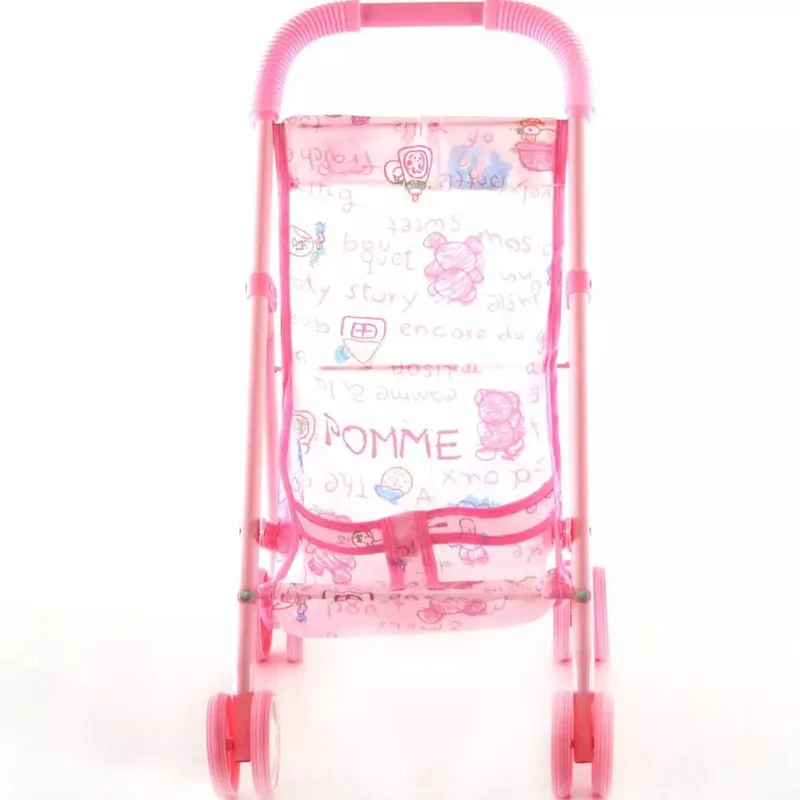 Passeggino Reborn Scritte Rosa