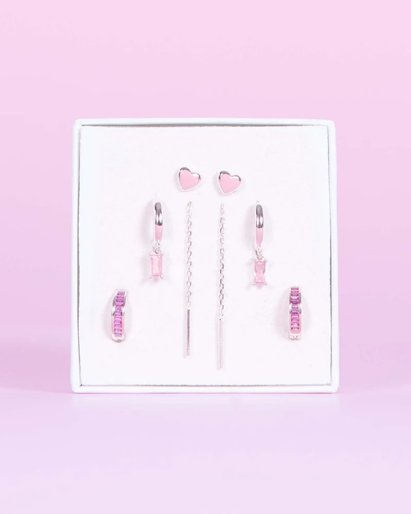 Set Pink World Argento
