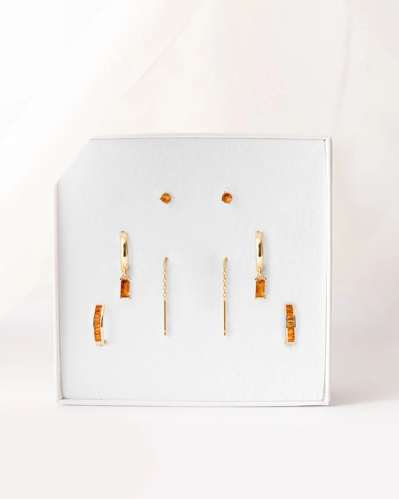 Set Arancione Placcato Oro