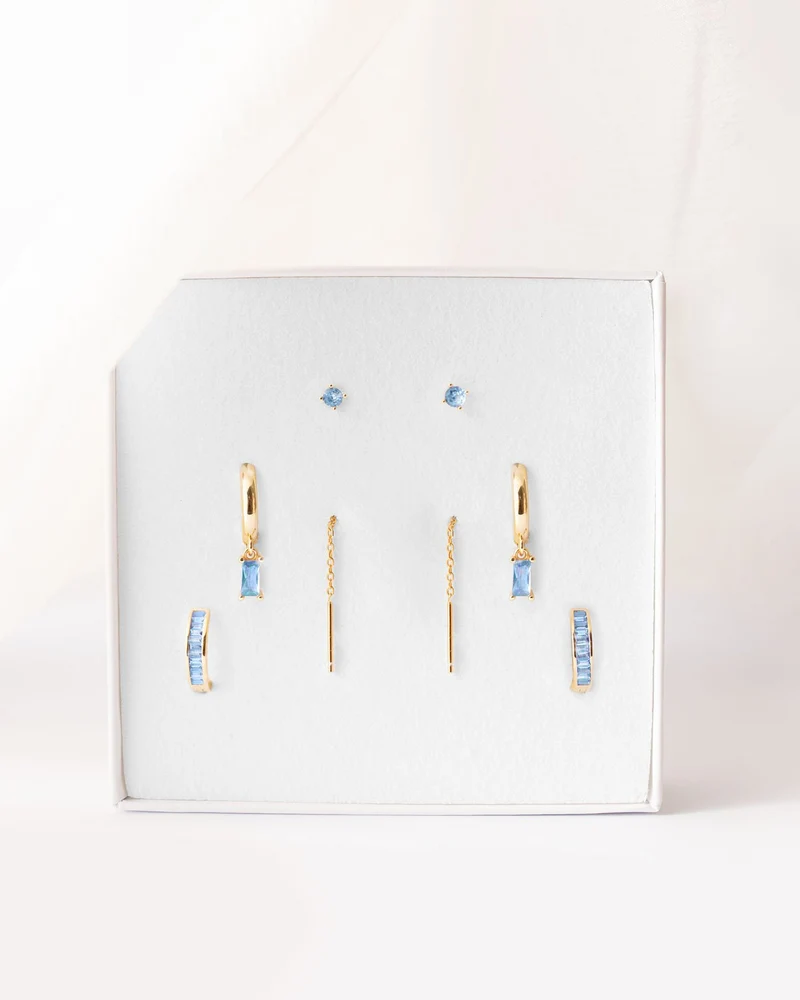 Set Azzurro Placcato Oro