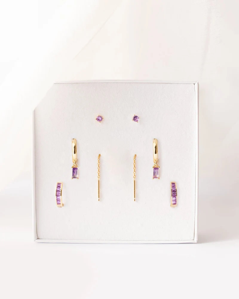 Set Viola Placcato Oro