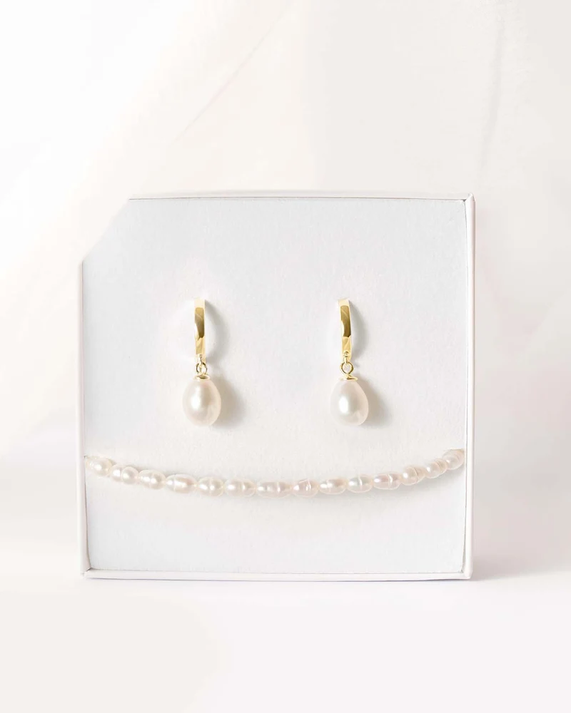 Set Perle Placcato Oro