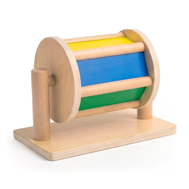 Spinning Drum Montessori Arcobaleno con Specchio