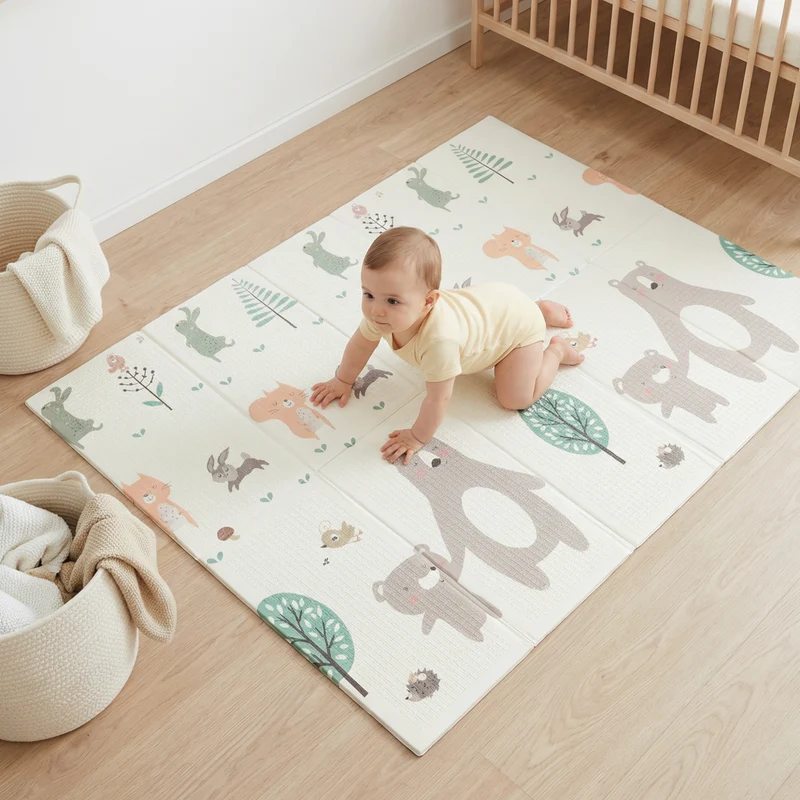 Maxi Tappeto Gioco Bambini Pieghevole Double Face