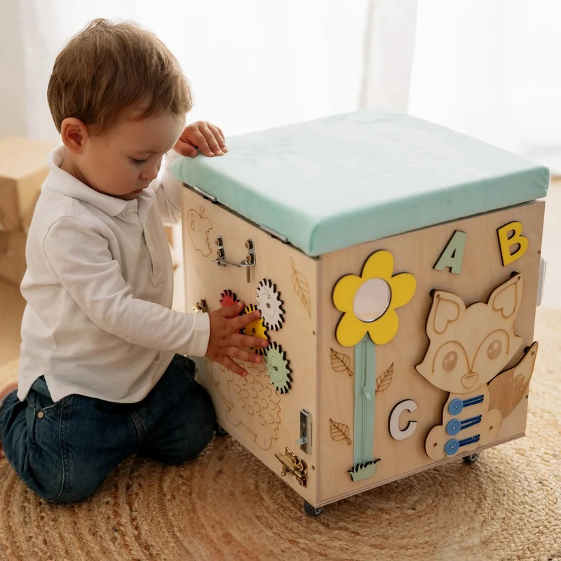 Baule Montessori Multi Attività Panca Porta Giochi
