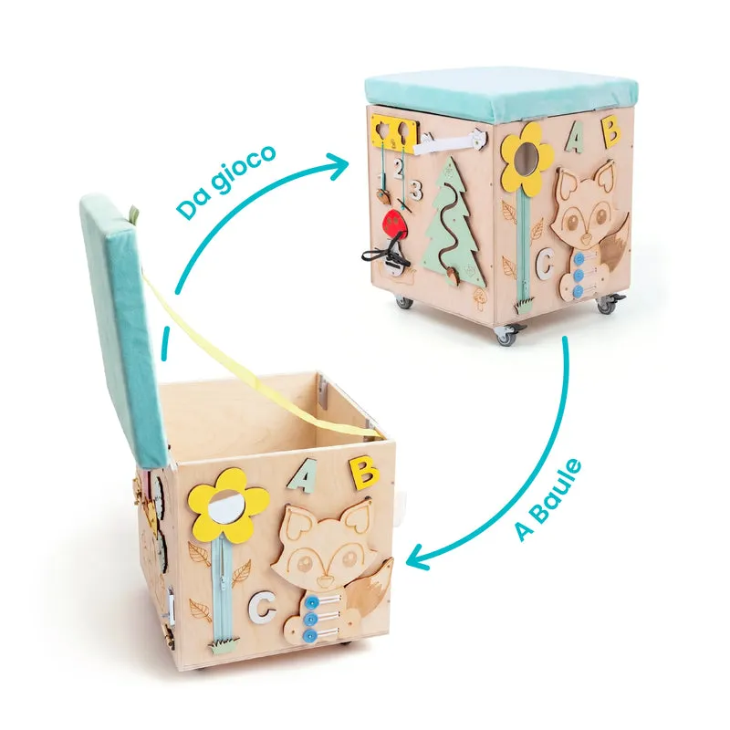 Baule Montessori Multi Attività Panca Porta Giochi