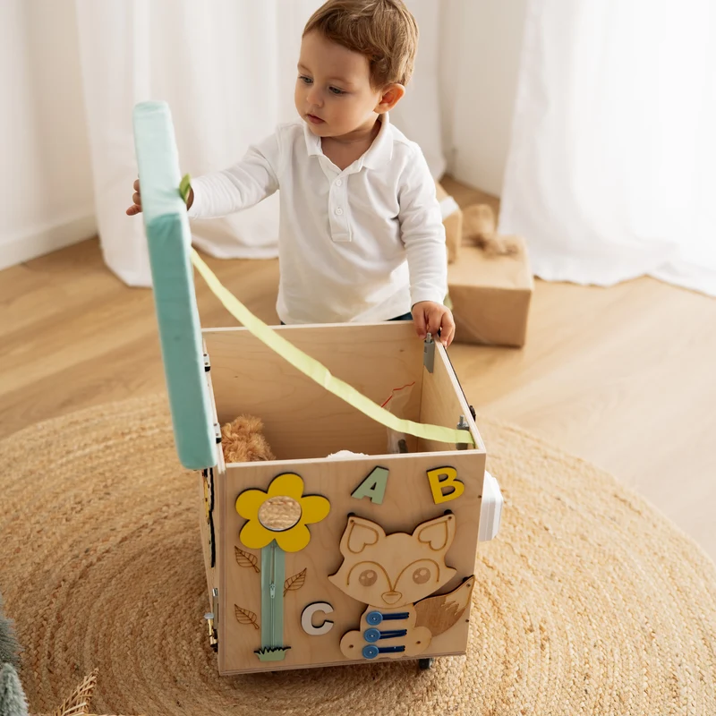 Baule Montessori Multi Attività Panca Porta Giochi