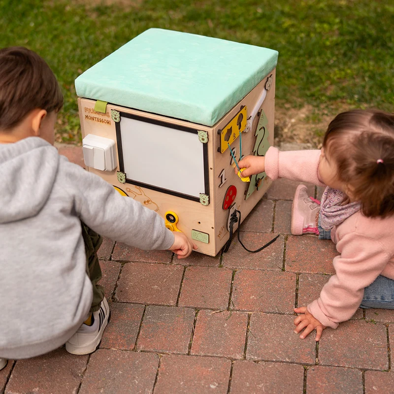 Baule Montessori Multi Attività Panca Porta Giochi