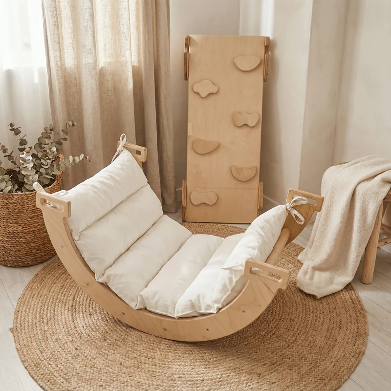 Arco Dondolo Montessori con Cuscino e Rampa