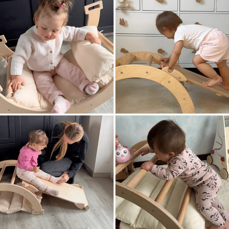 Arco Dondolo Montessori con Cuscino e Rampa