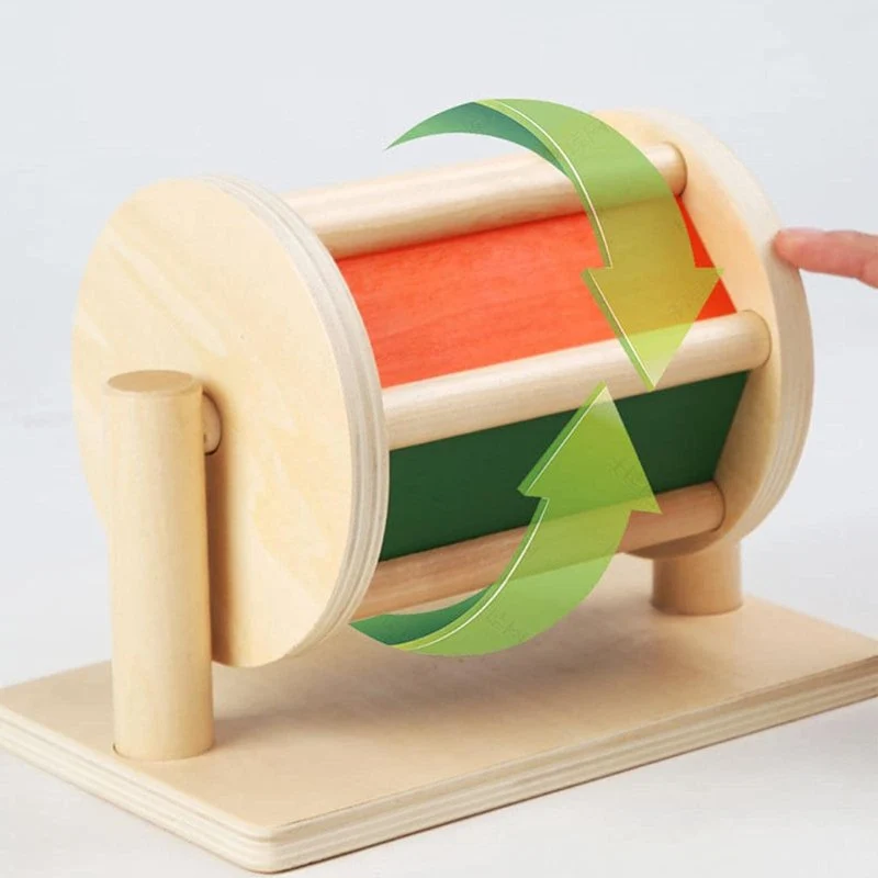 Spinning Drum Montessori Arcobaleno con Specchio