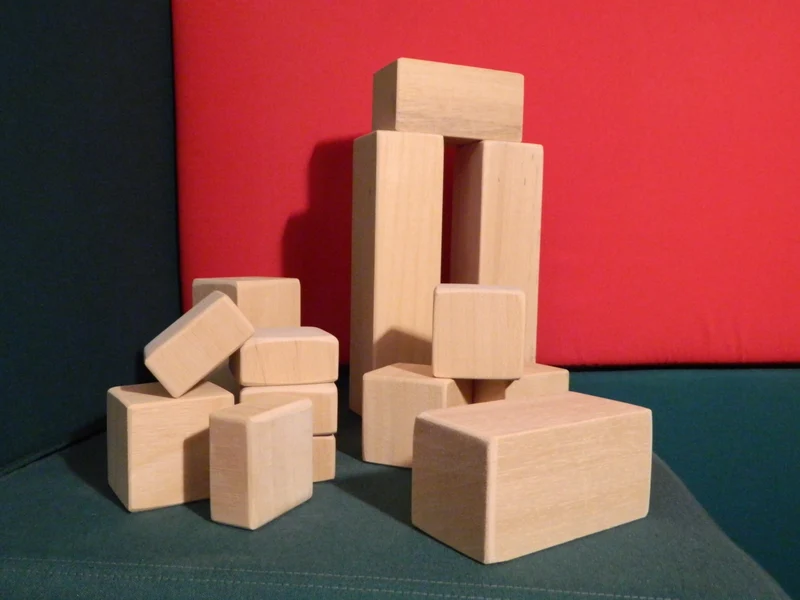 Cubi e parallelepipedi in legno - confezione da 20pz