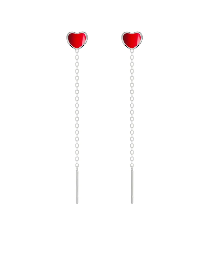 Set Cuore Rosso Argento