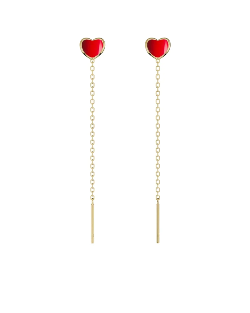 Set Cuore Rosso Placcato Oro