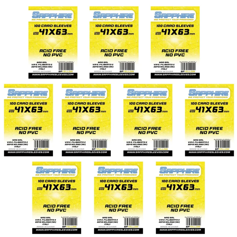 10 Pack Bustine 41 × 63 mm – Yellow Sapphire (41x63)