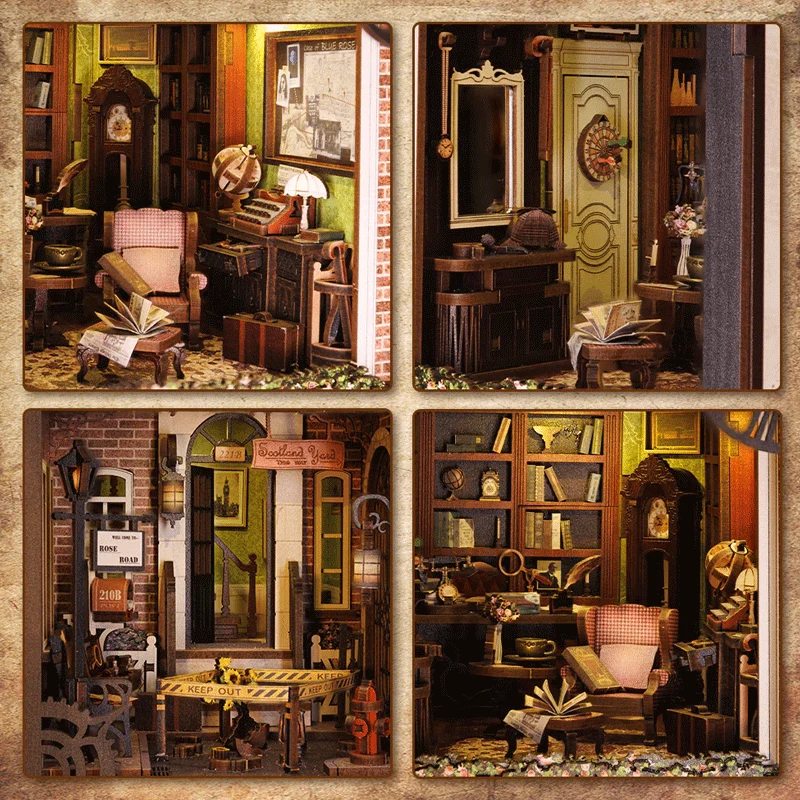 Puzzle 3D Rose Detective Agency Book Nook Kit CuteBee