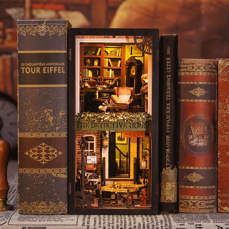 Puzzle 3D Rose Detective Agency Book Nook Kit CuteBee