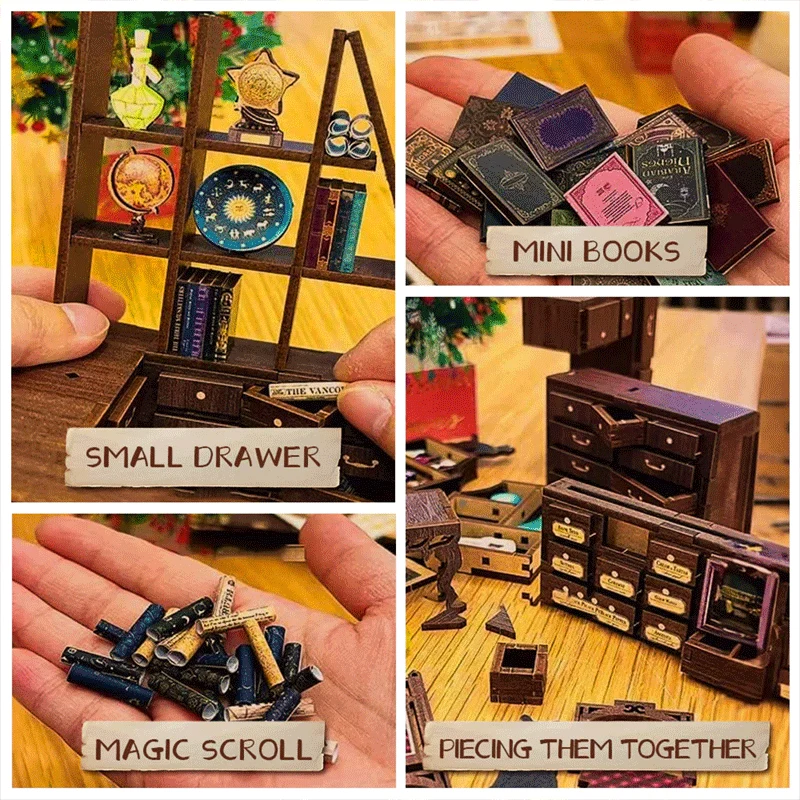Puzzle 3D Magic Pharmacist Book Nook Kit CuteBee