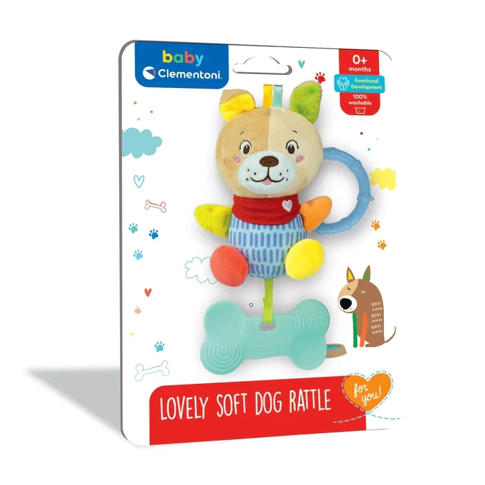 Soft Dog Rattle