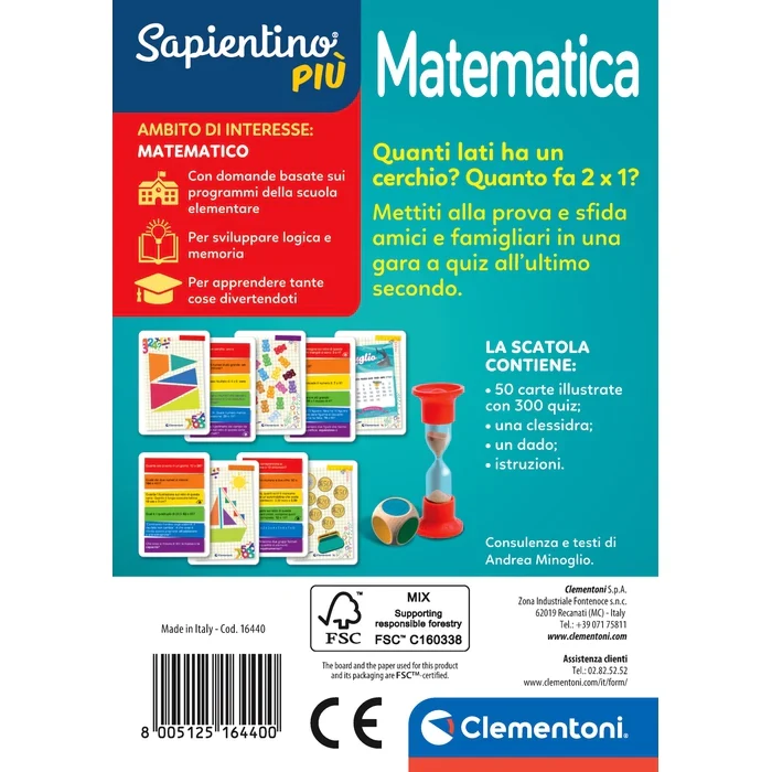 Sapientino Piu - Carte Matematica