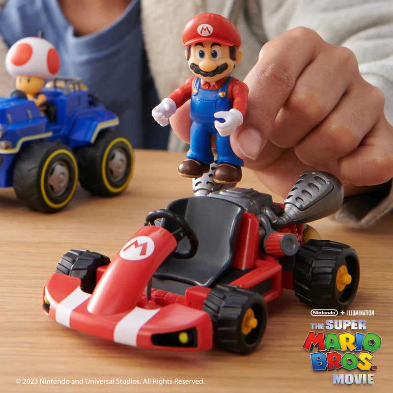 Super Mario Movie personaggi 6 cm con Kart - Mario