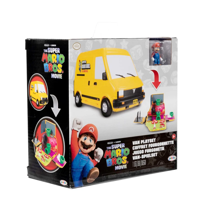 Super Mario Movie playset Mini Van con personaggi 4 cm