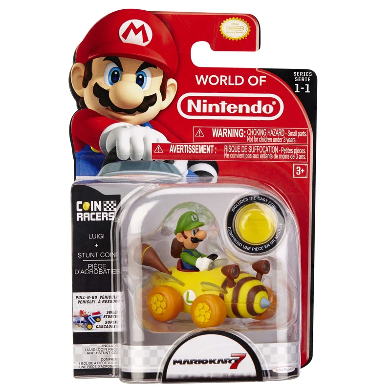 Nintendo Super Mario Macchinine Coin Racers - Luigi