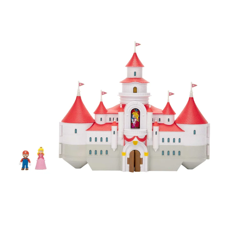 Super Mario Movie Deluxe playset castello di Peach con personaggi 4 cm