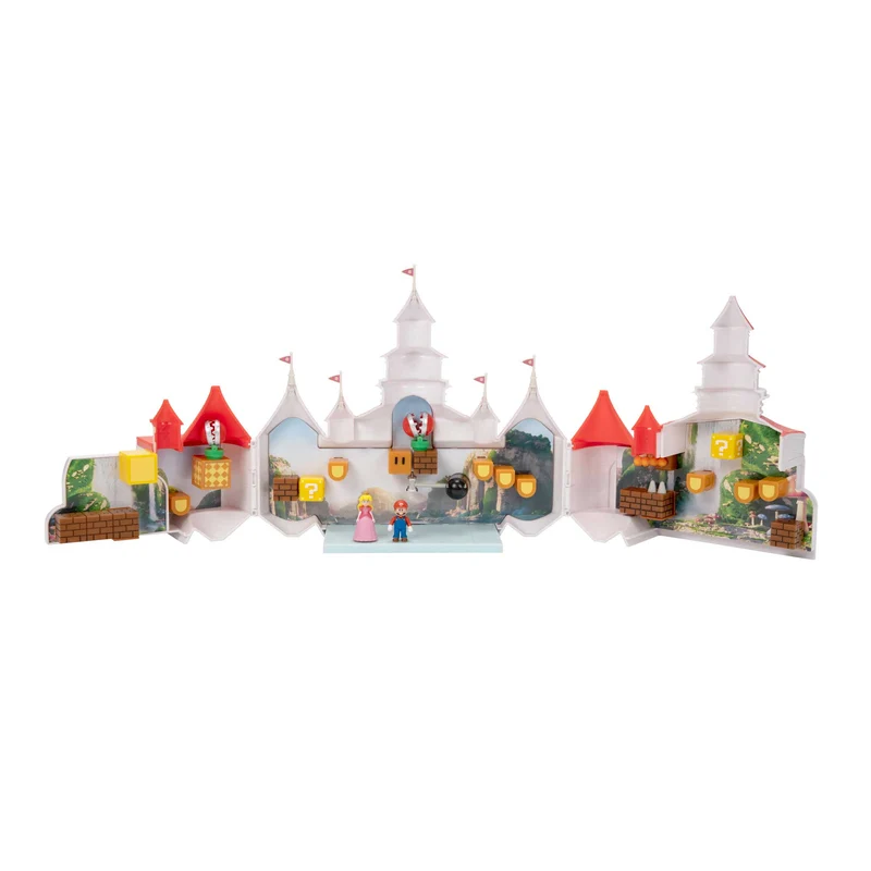 Super Mario Movie Deluxe playset castello di Peach con personaggi 4 cm