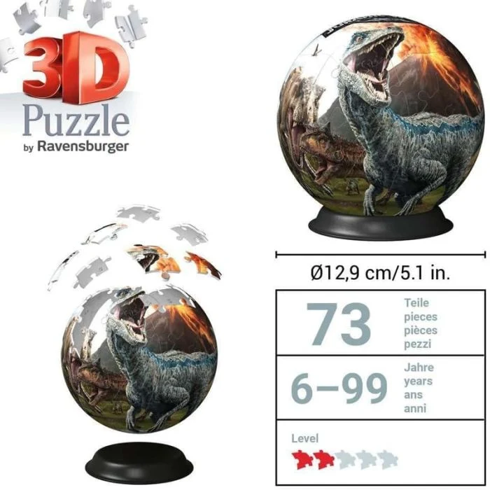 Puzzle 3D Ball Jurassic World - 73 Pezzi
