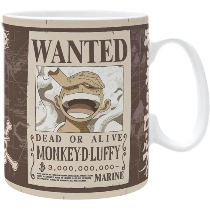 One Piece - Tazza Wanted Luffy - 460ml