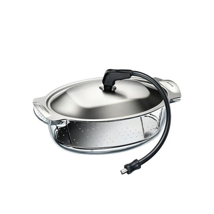 Electrolux S.STEAMKIT accessorio e componente per forno Nero, Acciaio inossidabile, Trasparente Vetro, Acciaio inossidabile Set per cottura a vapore