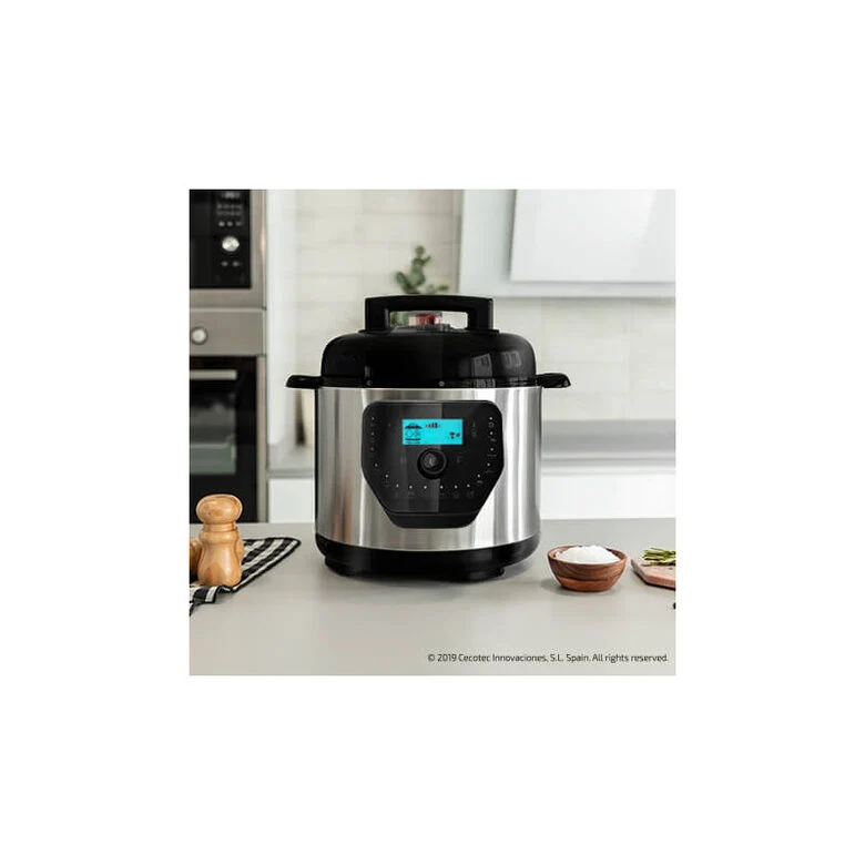 Cecotec Olla GM H Deluxe 6 L Pentola Nero, Acciaio inossidabile