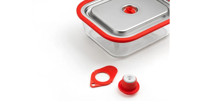 Contenitori sottovuoto Magic Vac ACO1138 Inox e Rosso