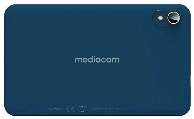 Mediacom M-SP8GY tablet Cortex 32 GB 20,3 cm (8") 3 GB Wi-Fi 6 (802.11ax) Android 14 Nero, Blu