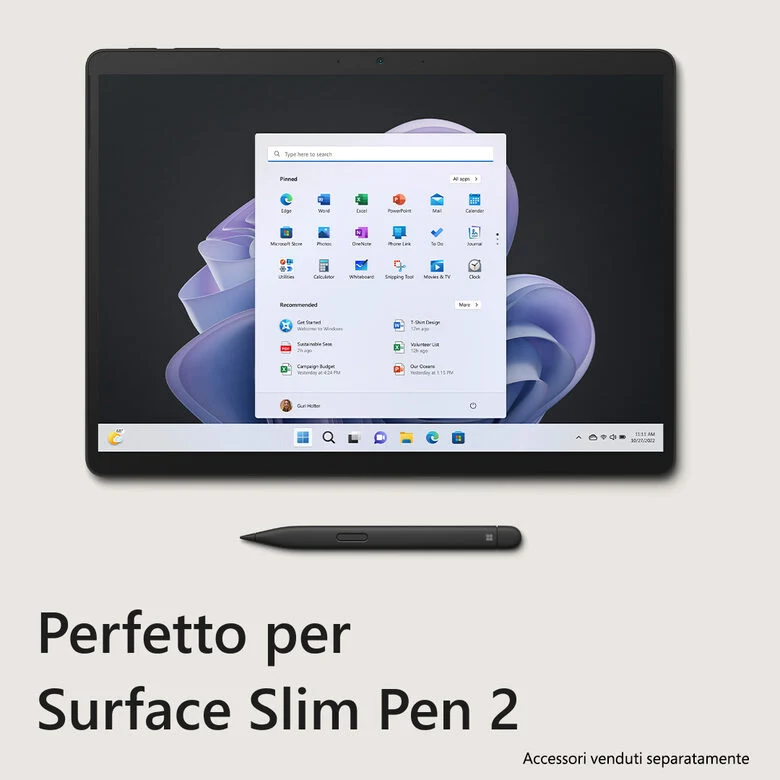 Microsoft Surface Pro 9 256 GB 33 cm (13") Intel® Core™ i5 8 GB Wi-Fi 6E (802.11ax) Windows 11 Home Grafite