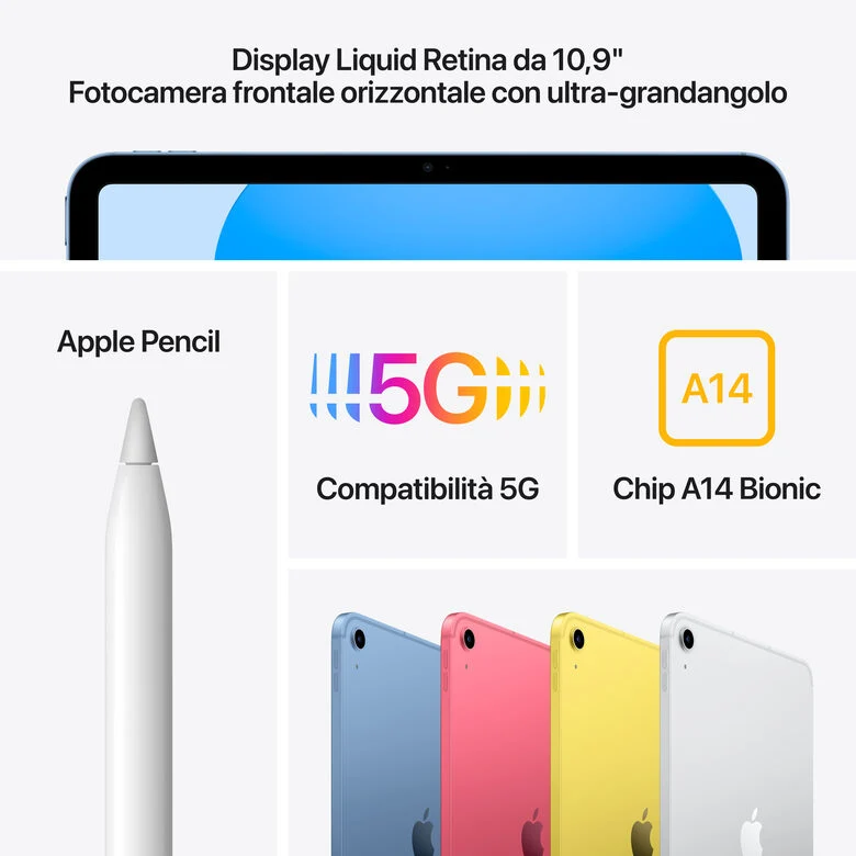 Apple iPad (10^gen.) 10.9 Wi-Fi + Cellular 256GB - Giallo