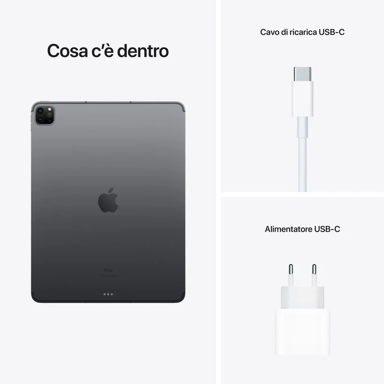Apple iPad Pro 12.9" con Chip M1 (quinta gen.) Wi-Fi + Cellular 128GB - Grigio siderale