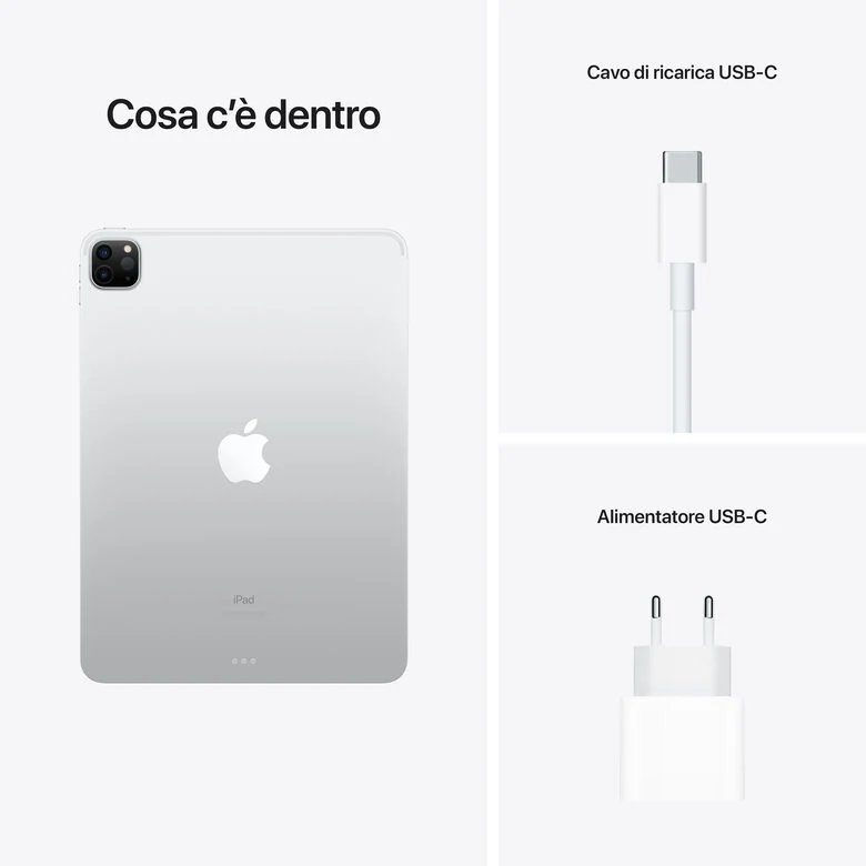 Apple iPad Pro 11" con Chip M1 (terza gen.) Wi-Fi 256GB - Argento