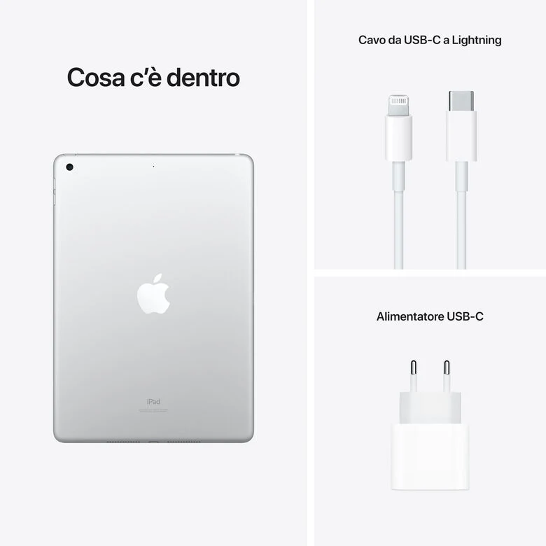 Apple iPad , 10.2" LED, 2160 x 1620, A13 Bionic, 256GB, 802.11ac Wi-Fi 5, Bluetooth 4.2, Touch ID, 8MP + 12MP, iPadOS