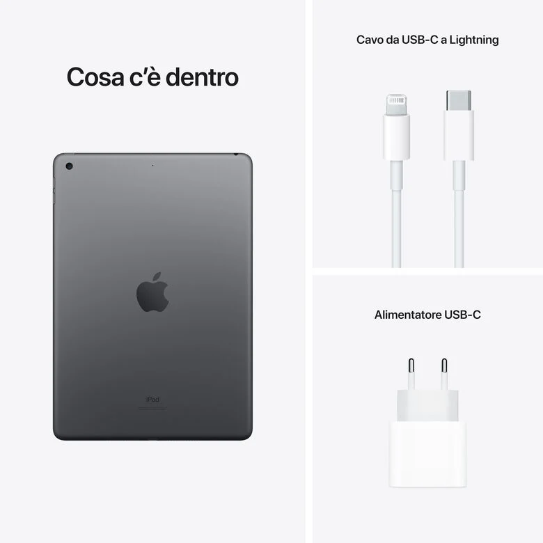 Apple iPad , 10.2" LED, 2160 x 1620, A13 Bionic, 256GB, 802.11ac Wi-Fi 5, Bluetooth 4.2, Touch ID, 8MP + 12MP, iPadOS