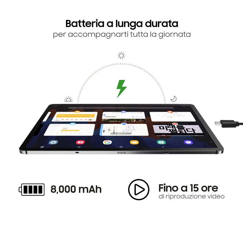 Samsung Galaxy Tab S7 LTE SM-T875NZKAEUE 4G 128 GB 27,9 cm (11") Qualcomm Snapdragon 6 GB Wi-Fi 6 (802.11ax) Android 11 Nero