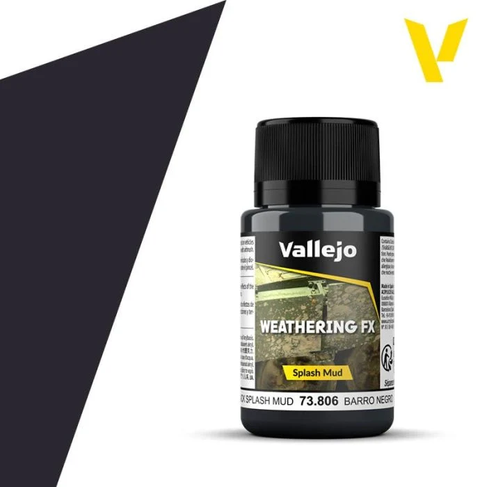 Vallejo Weathering Effects Black Splash Mud 40 ml