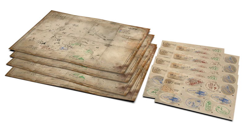 S.T.A.L.K.E.R. Il gioco da tavolo - Mappa e adesivi