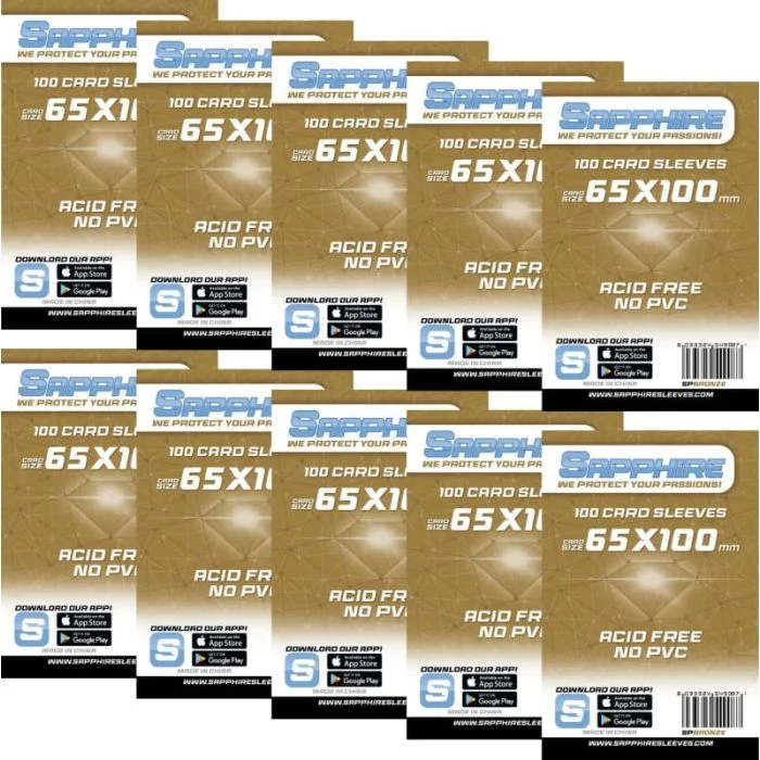 10x 100 Bustine Sapphire BRONZE 65x100 | Mythic Bundle
