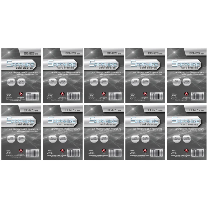 10x 50 Bustine Sapphire GREY 88x125 | Mythic Bundle