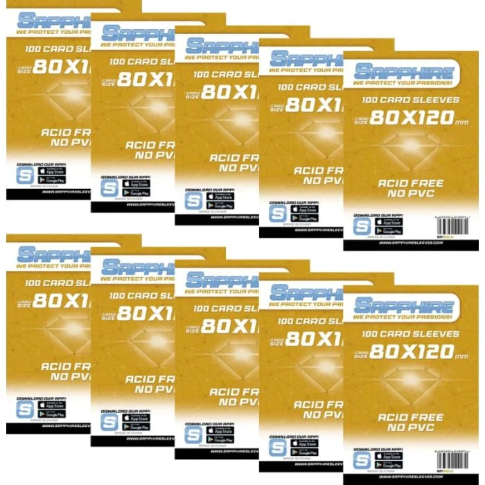 10x 100 Bustine Sapphire GOLD 80x120 | Mythic Bundle