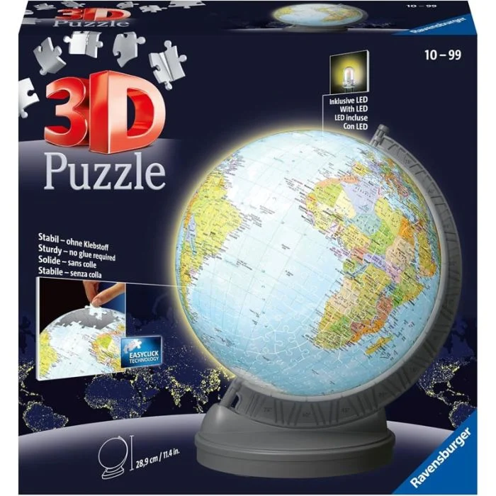 Puzzle 3D Globo Night Edition - 548 Pezzi