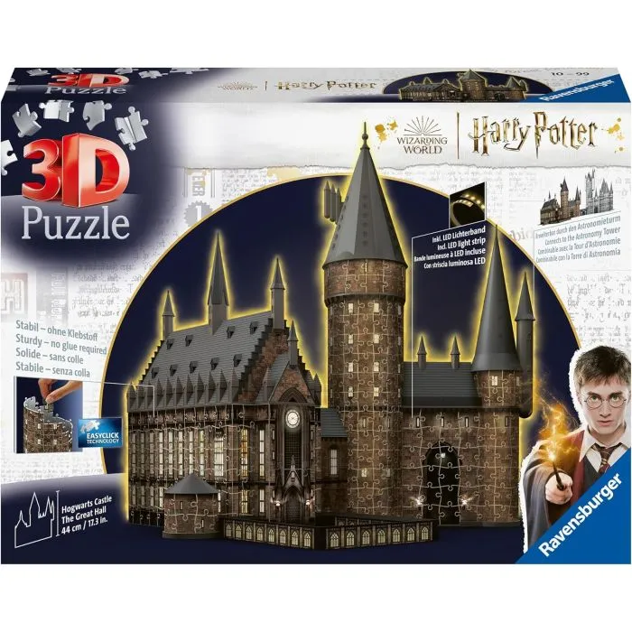 Puzzle 3D Harry Potter Hogwarts Castle - The Great Hall Night Edition - 643 Pezzi