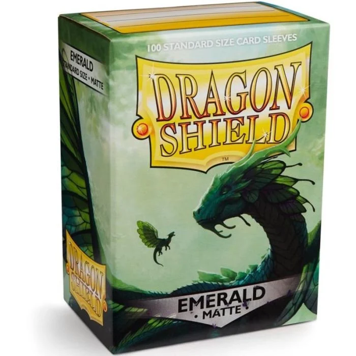 100 Bustine Standard Dragon Shield Matte Sleeves - EMERALD